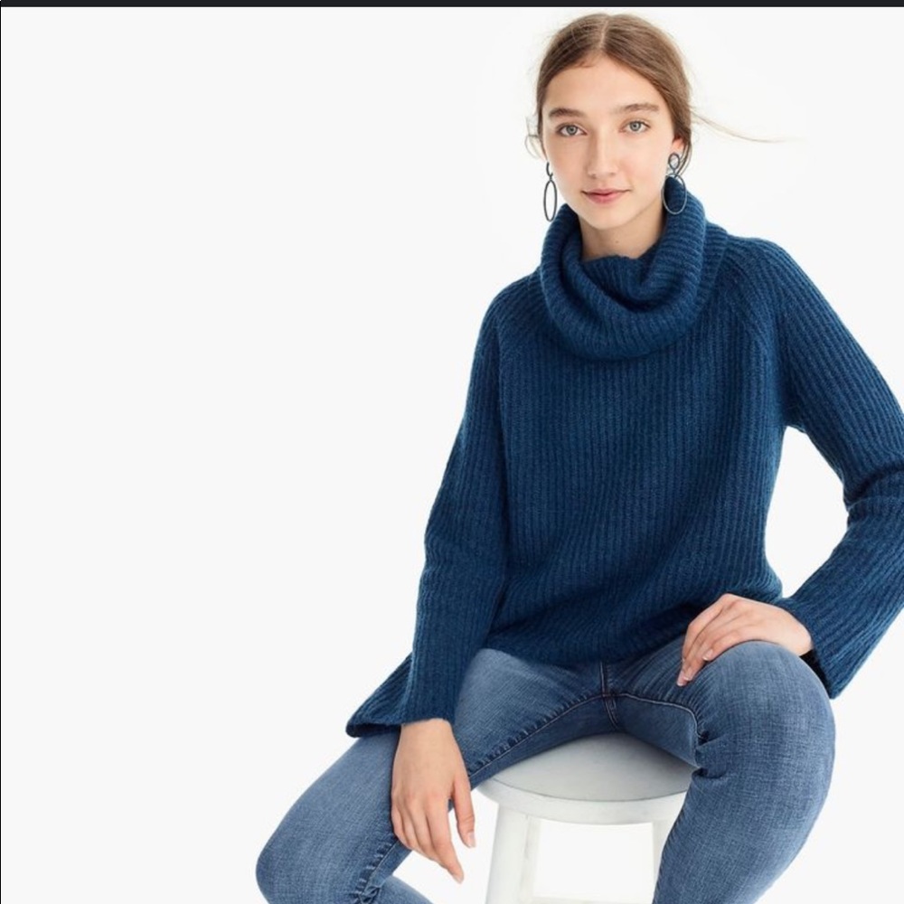 J. Crew Point Sur Mohair Chunky Knit Sweater